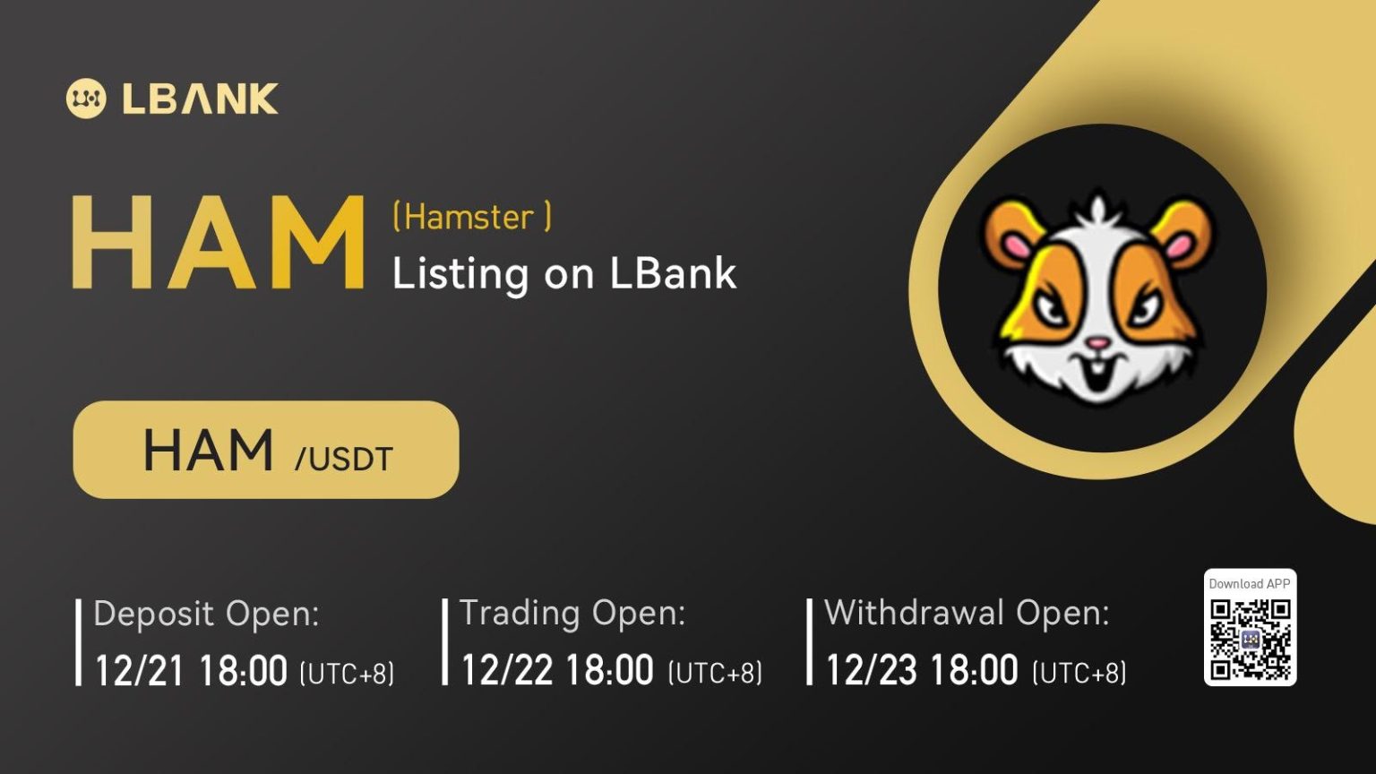 LBank Exchange Will List Hamster Coin (HAM) on December 22 ...